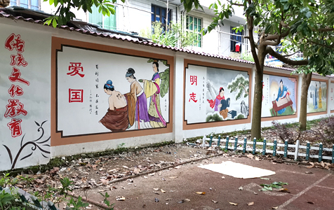 泰順筱村二小校園墻繪：墨客墻繪，為校園添彩，育夢啟航